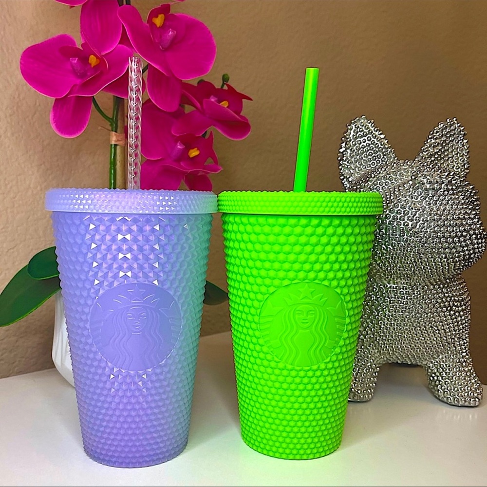 🤍💚Starbucks Green studded tumbler cup & Starbucks icy white tumbler - Picture 2 of 6